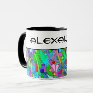 Caneca Padrões De Mão E Digitalmente Pintados Artigo 18º
