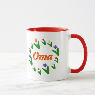 Caneca Padrões de Tulipas Holandesas Brilhantes do Agricu