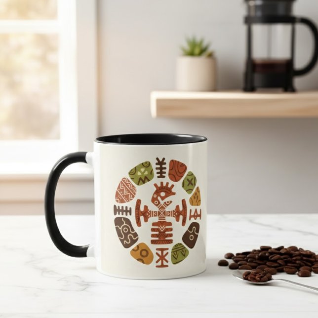 Caneca Padrões Étnicos Africanos (Criador carregado)
