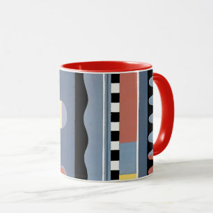 Caneca Padrões Geométricos de Jazz Pochoir Art Déco Vinta