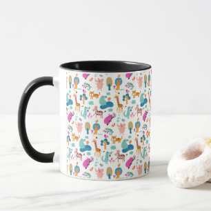 Caneca Padrões para a selva e os animais corados