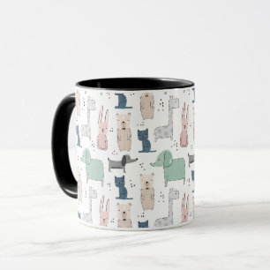 Caneca Padrões para o bebê de pastel bonito