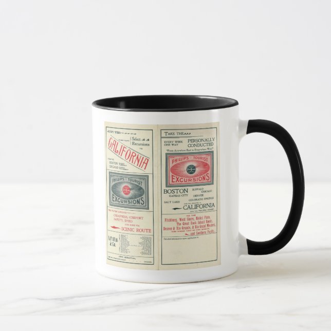 Caneca Página de Texto das Excursões Turísticas de Fillip (Direita)