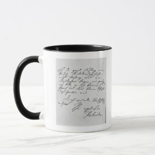 Caneca Página do texto com sua assinatura