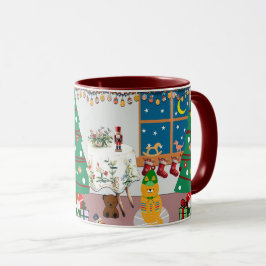 Caneca Página inicial da ilustração de feriados