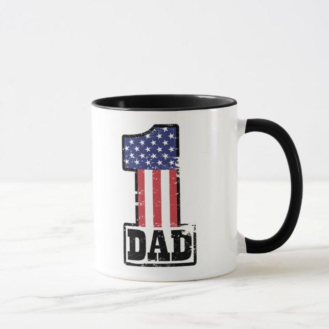 Caneca Pai americano do número um (Direita)