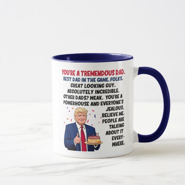 Caneca Pai Birthday Donald Trump (Direita)