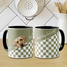 Caneca Pai Cão Sage Olive Yellow Labrador Custom