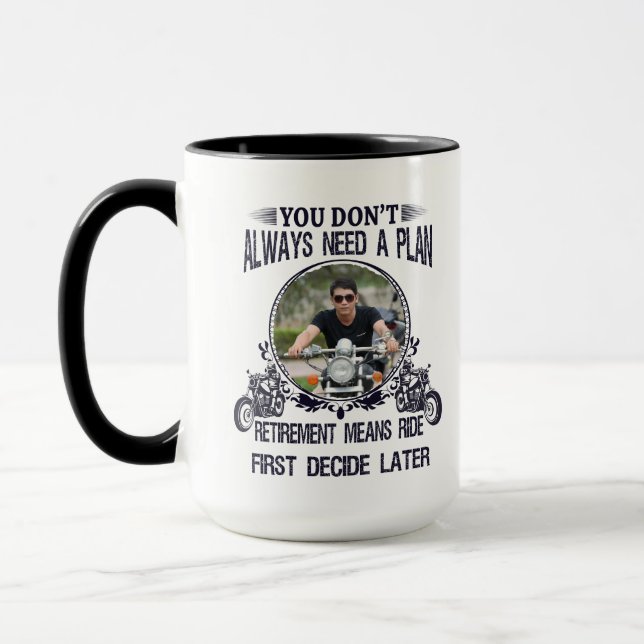 Caneca Pai Ciclista Aposentado Imagem Personalizada (Esquerda)