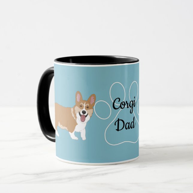 Caneca Pai Corgi (Frente Esquerda)