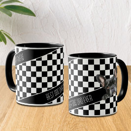 Caneca Pai de Cachorro Cheio de Branco Preto Personalizad