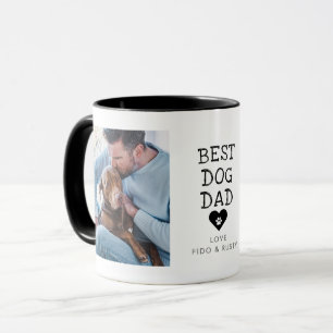 Caneca "Pai de Cachorro do Ano" Moderno Pata no Coração c