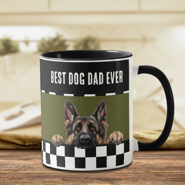 Caneca Pai de cão German shepherd danificado (Criador carregado)