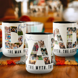Caneca Pai de Colagem de Fotos Personalizada