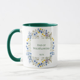 Caneca Pai de Flores Silvestres Coroa Floral Nome Persona