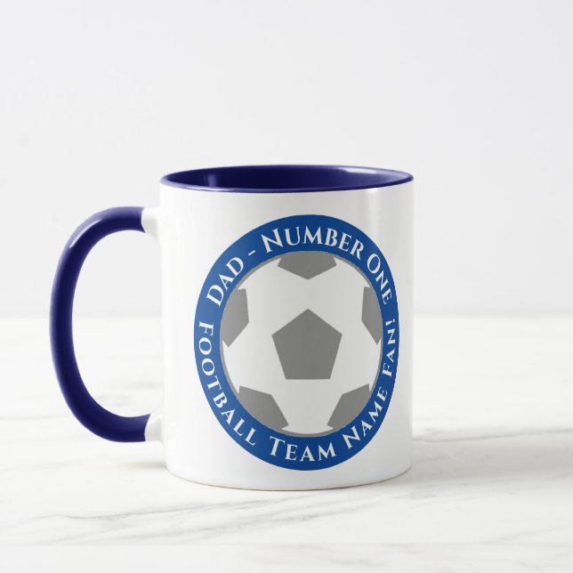 Caneca Pai de Futebol Clássico Azul Escuro (Esquerda)