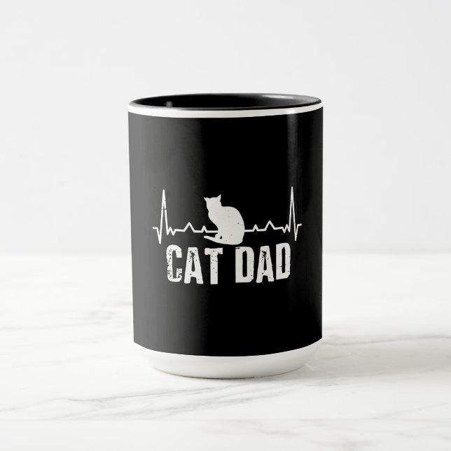 Caneca Pai de gato para dia de os pais | Produto de Retro (Centro)