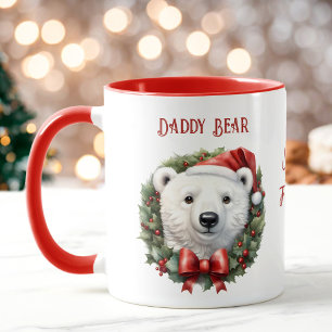 Caneca Pai de Natal Nome do Urso Polar Mug