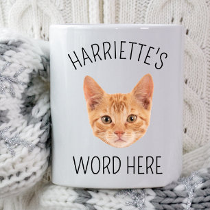 Caneca Pai de rosto de gato de Pet personalizado Festa de