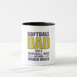 Caneca Pai de Softball SVG, Design de Camisa Engraçado