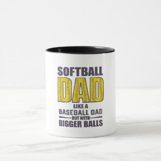Caneca Pai de Softball SVG, Design de Camisa Engraçado 