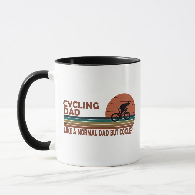 Caneca Pai Divertido de Ciclismo Como um Pai Normal, mas  (Esquerda)
