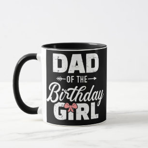 Caneca Pai do homem da filha aniversariante menina corres