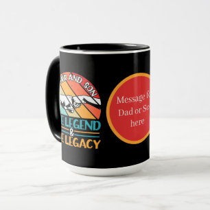 Caneca Pai e filho legal personalizável adicionar mensage