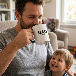 Caneca Pai Estabeleceu Fonte Negra Simples e Ousada