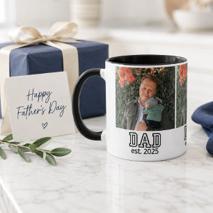Caneca Pai Estabeleceu Foto Personalizada do Ano Presente