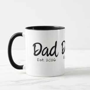 Caneca Pai Estabelecido presente de novo pai em dois tons