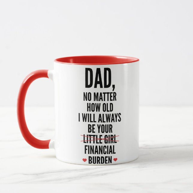 Caneca Pai, Eu Sempre Serei Sua Carga Financeira (Esquerda)