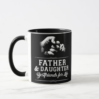 Caneca Pai Filha Amigos Fist Bump Pai Pai