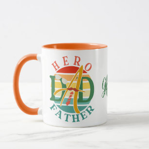 Caneca Pai Hero Fath Sunset Tie, Mustache e óculos de sol