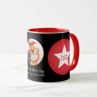 Caneca Pai Legal Simples Preto Vermelho Moderno Primeiro 