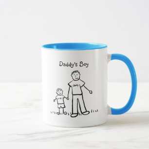 Caneca Pai Little Boy Drawing Picture Mug (Personalizar)