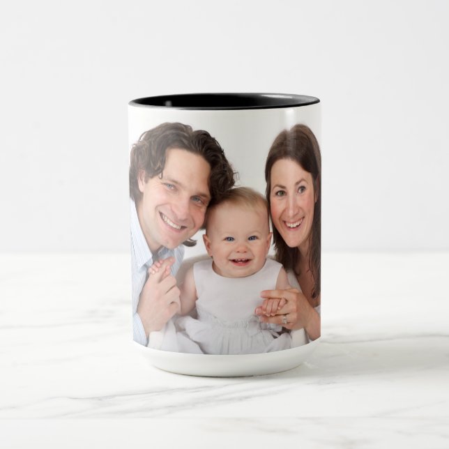 Caneca Pai Mãe E Foto Personalizada Do Bebê (Centro)