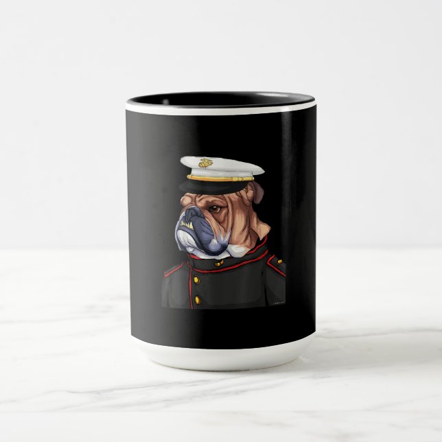 Caneca Pai Militar Armado de Cachorro do Exército (Centro)