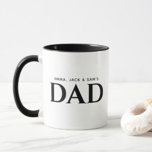 Caneca Pai Mínimo Preto e Branco - Mug Personalizado