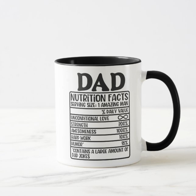 Caneca Pai - Mug de rótulo nutricional (Direita)