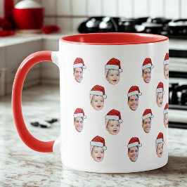 Caneca Pai Natal Personalizado Rosto Natal Presente 2 Fot