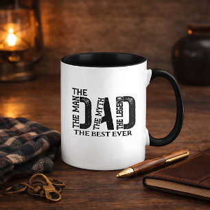 Caneca Pai O Homem O Mito A Lenda Texto Personalizado
