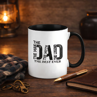 Caneca Pai O Homem O Mito A Lenda Texto Personalizado