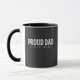 Caneca Pai Orgulhoso Desde 20XX Minimalista Moderno
