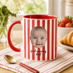 Caneca Pai Personalizado Dia dos Pais Foto Bebê Face Faix