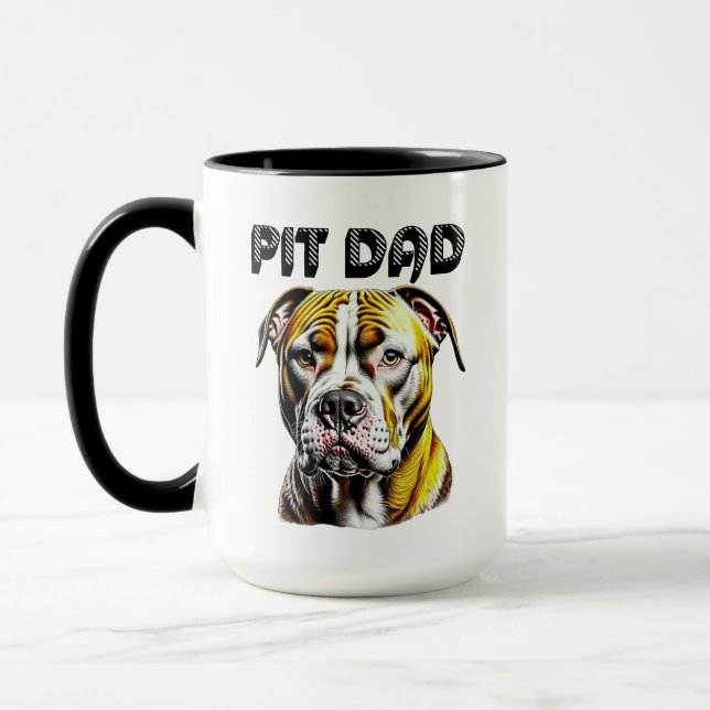 Caneca Pai Pit Bull | Amantes de Cachorros  (Esquerda)