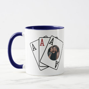 Caneca Pai Poker Três Aces Foto-Frame Mug Gift