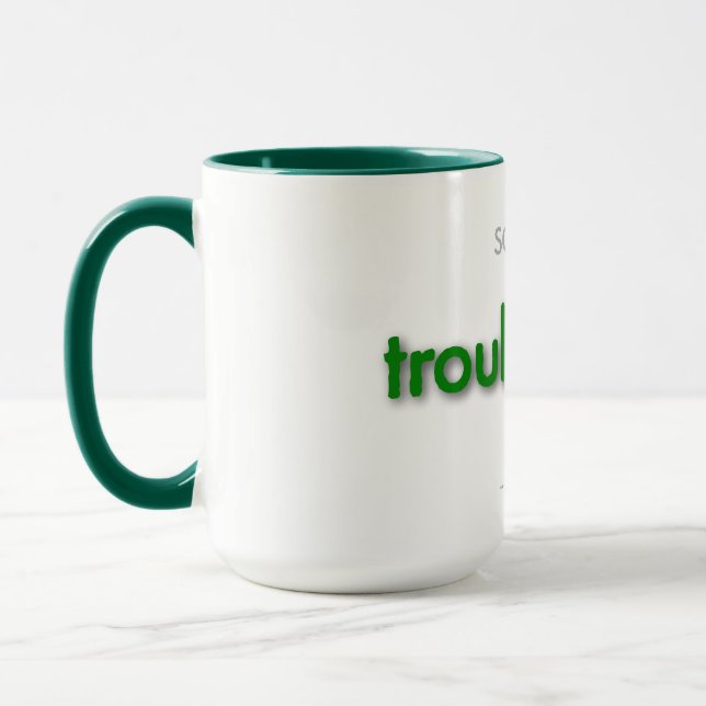 Caneca pai preocupado! - verde (Esquerda)