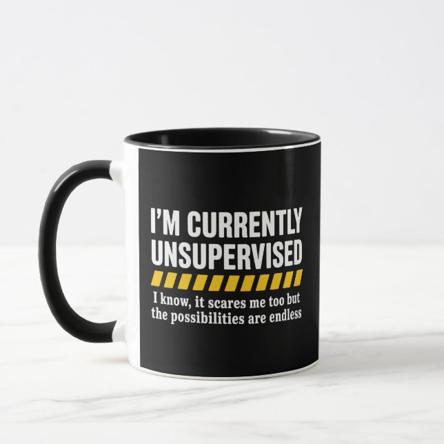 Caneca Pai Sarcástico Dia dos Pais Atualmente sem Supervi (Esquerda)