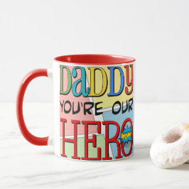 Caneca Pai você é nossa foto do herói